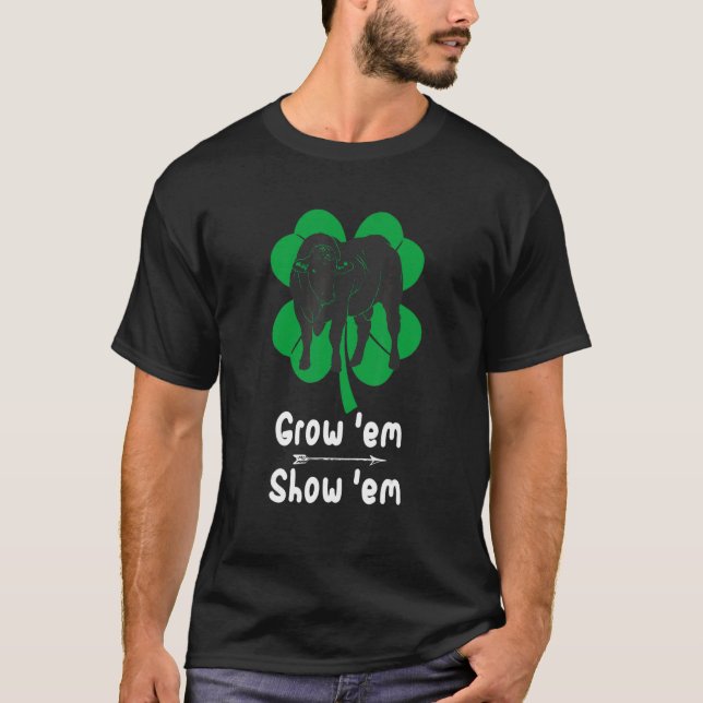 Love Growing Bulls Showing Livestock Farmer Costum T-Shirt (Front)