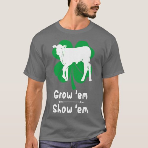 Love Growing Calf Showing Livestock Farmer Costum T_Shirt