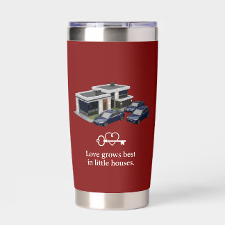 Love Grows Best, Little House, Home Quote Tumbler