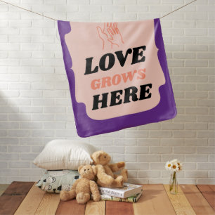 Love Grows Here Adoptive Mom Baby Blanket