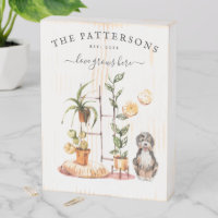 Love Grows Here | Family Name Keepsake Wooden Box