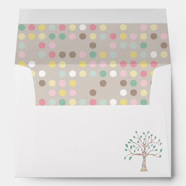 Love Grows In Our Family Tree Baby Shower Party Envelope (Back (Bottom))
