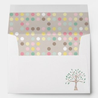 Love Grows In Our Family Tree Baby Shower Party Envelope