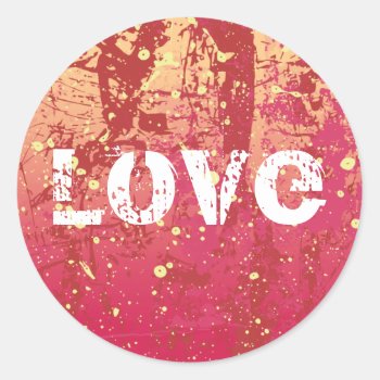Love Grunge Urban Sunrise Sticker by mariannegilliand at Zazzle