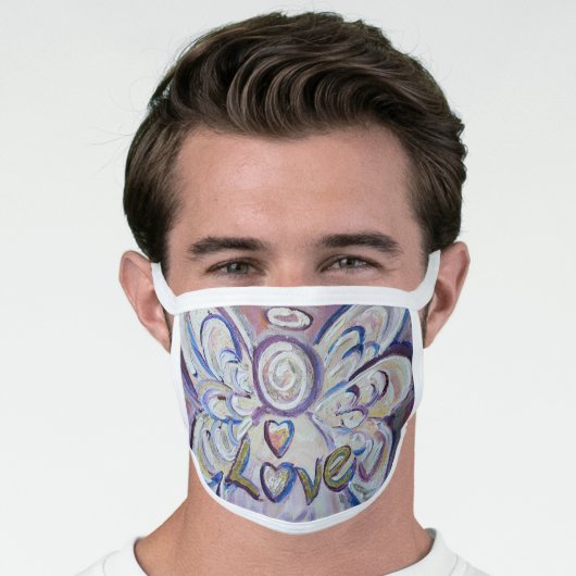 Love Guardian Angel Art Custom Face Mask (Worn Him)