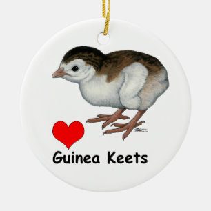 Love Guinea Keets Ceramic Ornament