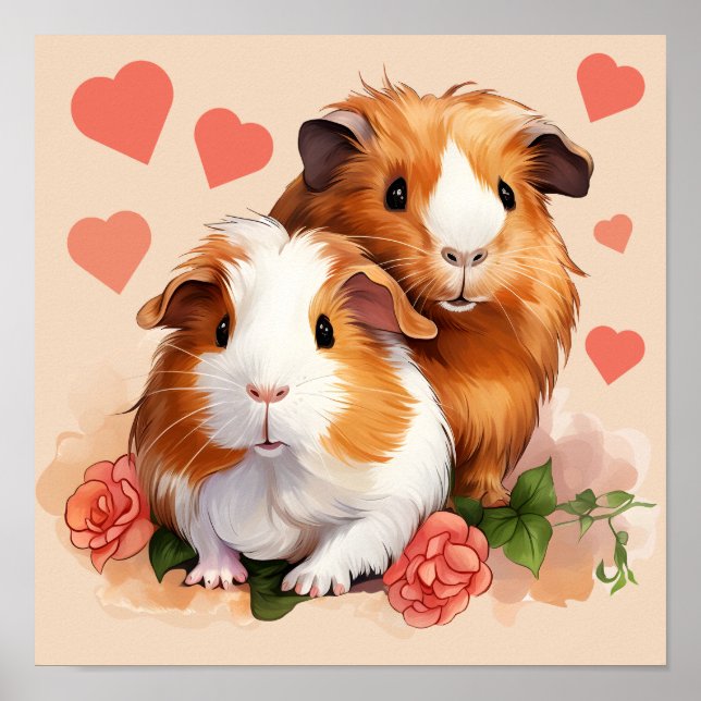 Love Guinea Pigs Poster (Front)
