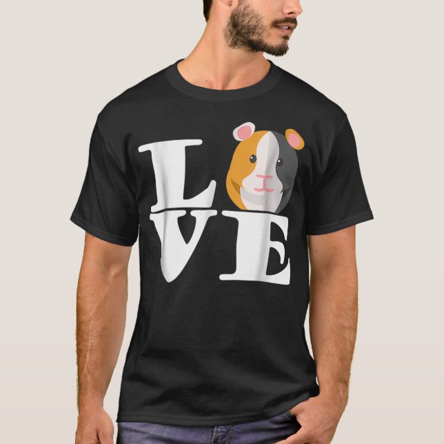 Love Guinea Pigs Tshirt Guinea Pig Love Tee (Front)