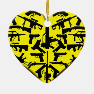 LOVE GUNS CHRISTMAS ORNAMENT