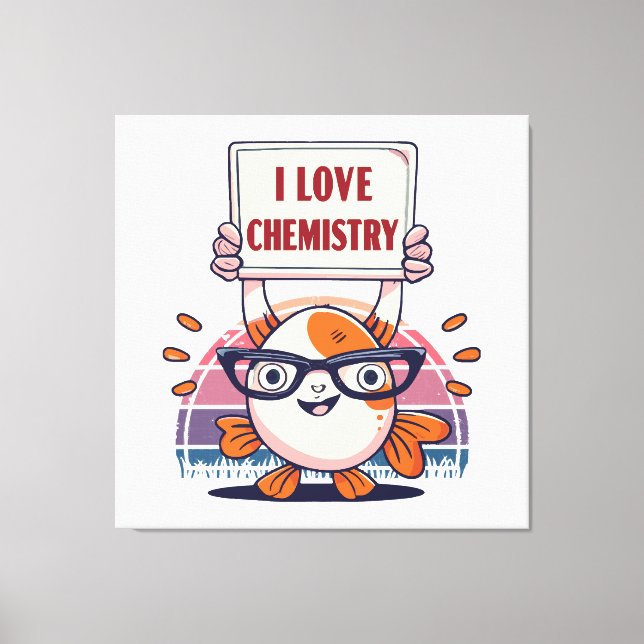 Love Guppies and Chemistry Canvas Print (Front)
