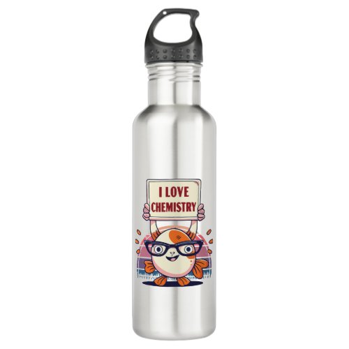 Love Guppies and Chemistry Stainless Steel Water Bottle