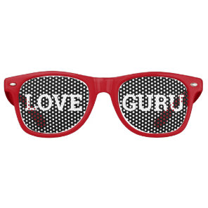 LOVE GURU retro Shades / Fun Party Sunglasses