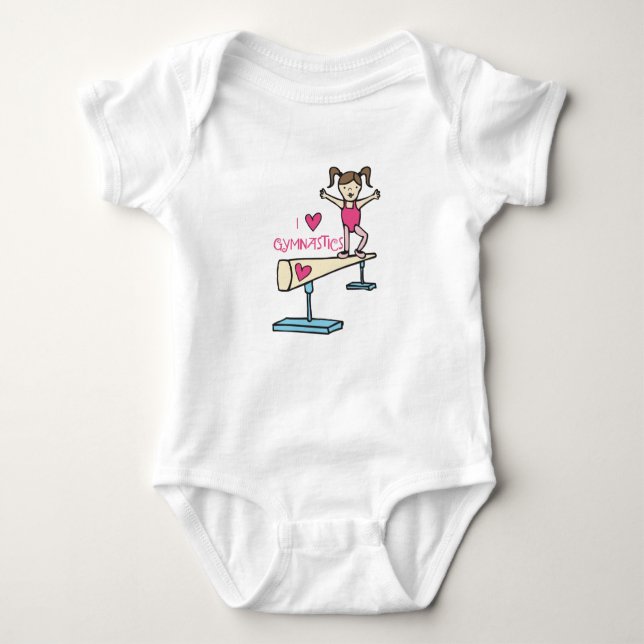 Love Gymnastics Baby Bodysuit (Front)