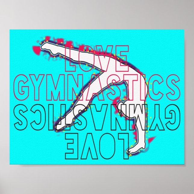Love Gymnastics Custom Poster (Front)