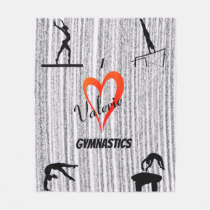 Love Gymnastics Events Girls Fleece Blanket