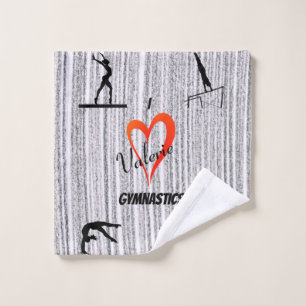 Love Gymnastics Events Girls Wash Cloth