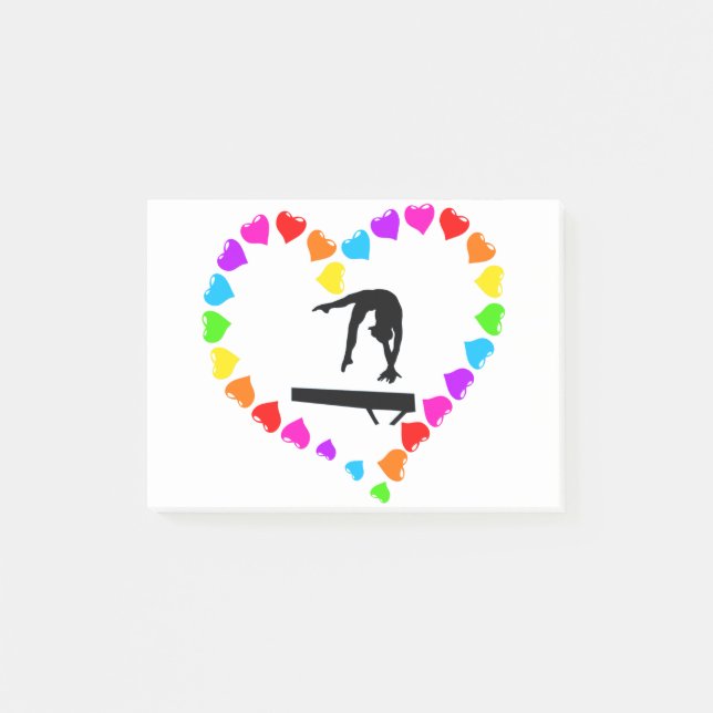 Love Gymnastics Post It Notes (Front)