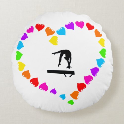 Love Gymnastics Round Pillow