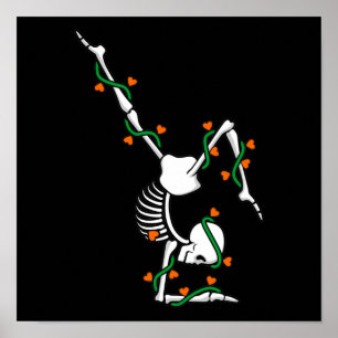 Love Gymnastics Skeleton Gymnast Gymnastic Lover G Poster