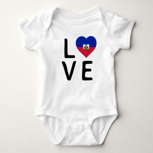 Love - Haiti Flag Baby Bodysuit