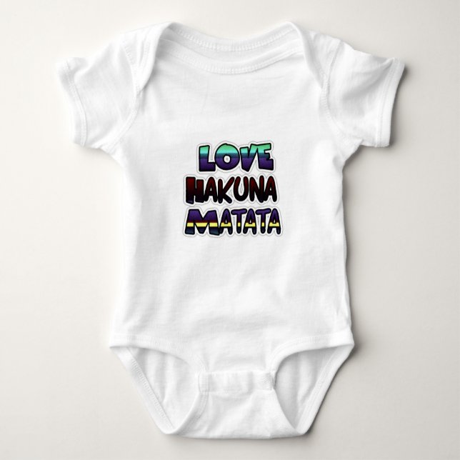 Love Hakuna Matata Gifts Baby Bodysuit (Front)