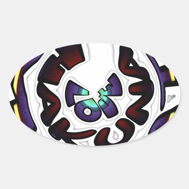 Love Hakuna Matata lovely Gifts Oval Sticker (Front)