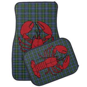 Love Halifax Nova Scotia tartan lobster car mats