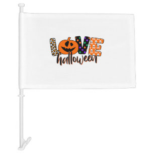 Love Halloween            Car Flag