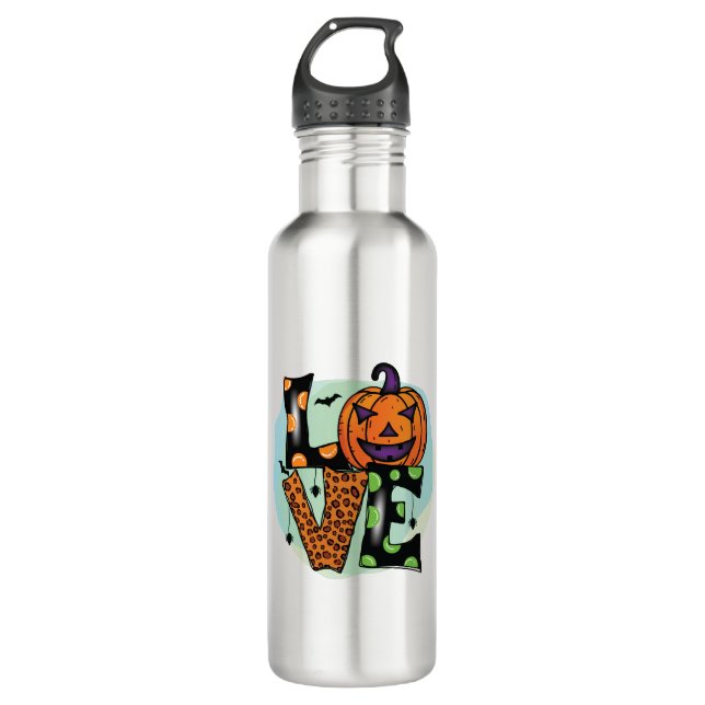 Love Halloween, Halloween, Scary, Costume Stainless Steel Water Bottle (Front)