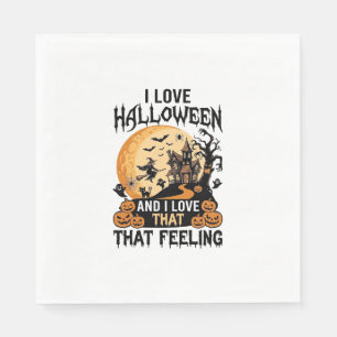 Love Halloween Haunted House Moon Witch Pumpkins_1 Napkins