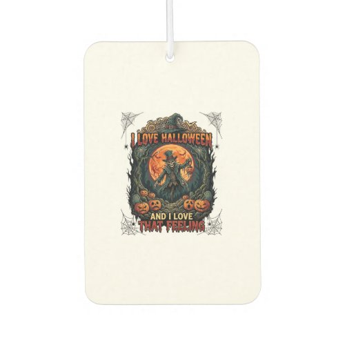 Love Halloween Skeleton Scarecrow Full Moon Pumpki Air Freshener