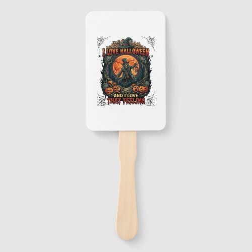 Love Halloween Skeleton Scarecrow Full Moon Pumpki Hand Fan
