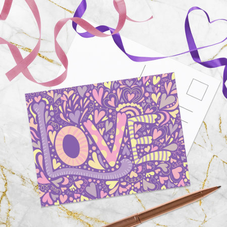 LOVE Hand Drawn Doodle Colorful Typography 