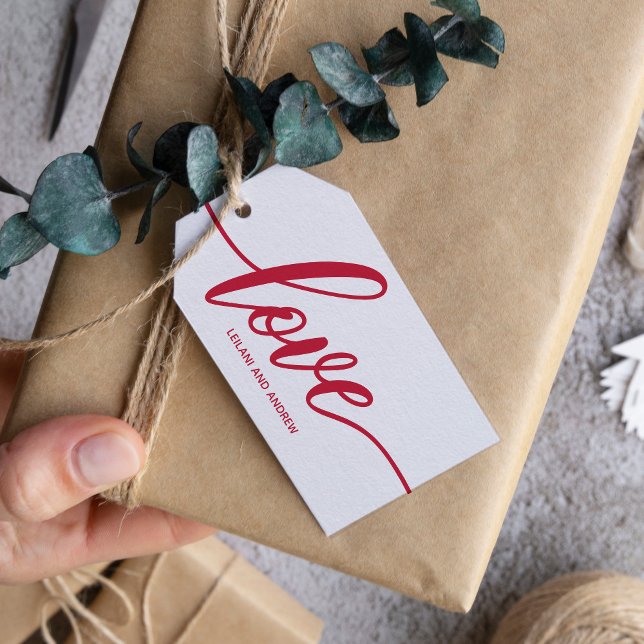 Love Hand Lettered Gift Tags (Wether you are getting married or just want to send out gifts for Valentine's this gift tag is great)