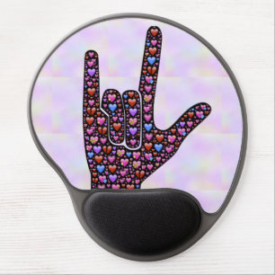 Love Hand Sign gel mousepad
