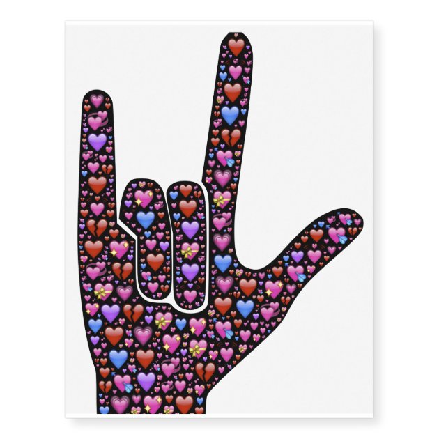 Sign Language Love Temporary Tattoos TO025296