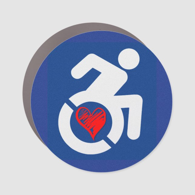 Love Handicapped Car Magnet (Front)