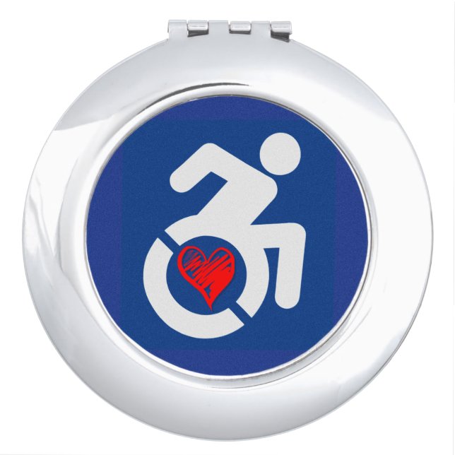 Love Handicapped Compact Mirror (Front)