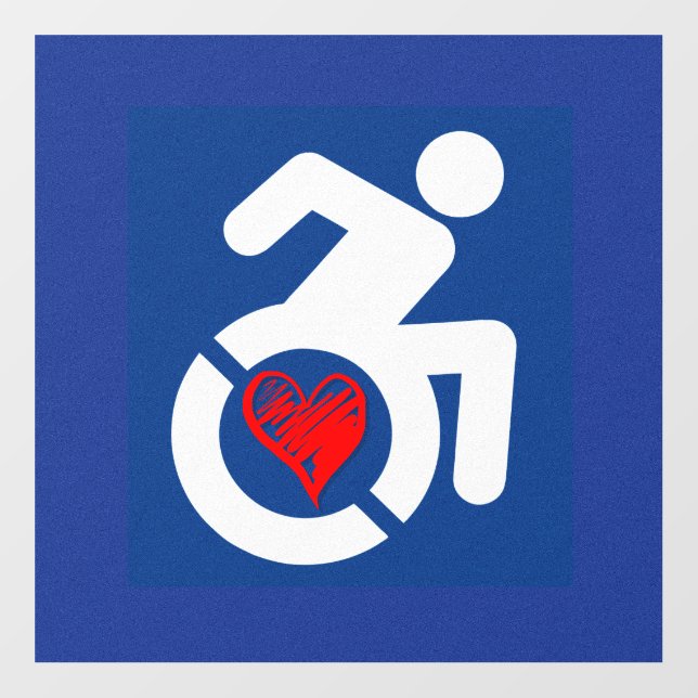 Love Handicapped Floor Decals (Front)