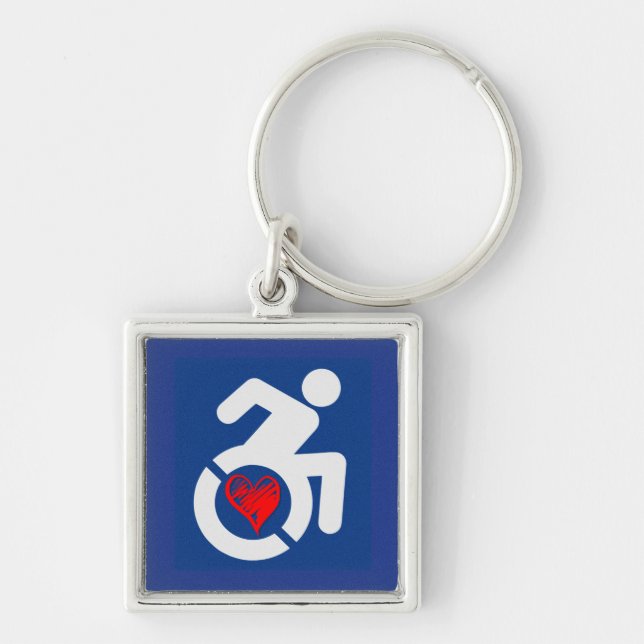 Love Handicapped Keychain (Front)