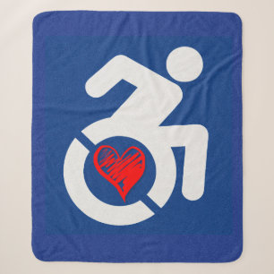 Love Handicapped Sherpa Blanket