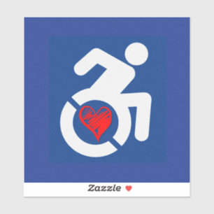 Love Handicapped Sticker