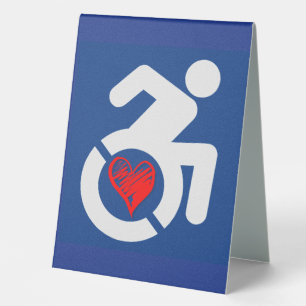 Love Handicapped Table Tent