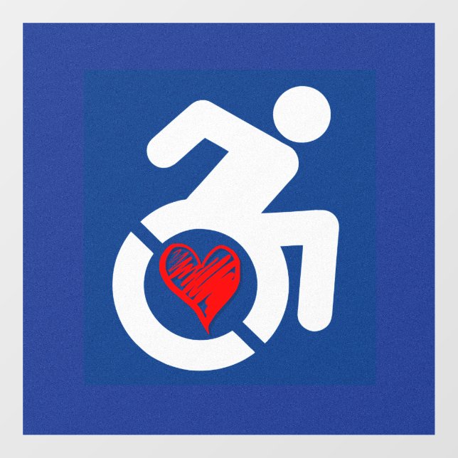 Love Handicapped Window Cling (Sheet)