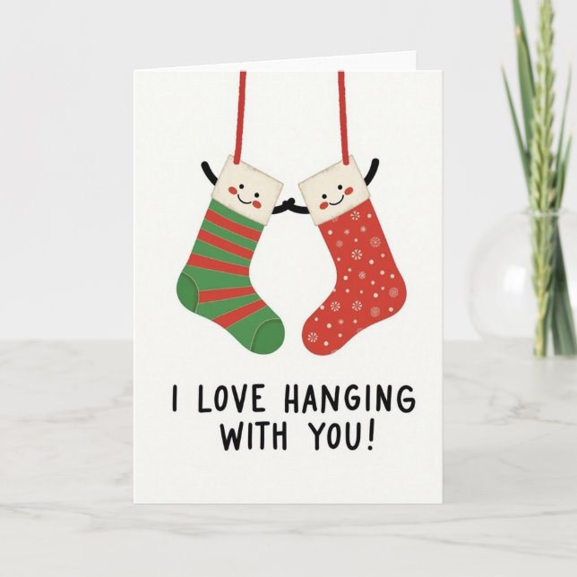 Love Hanging Stockings Card (Front)