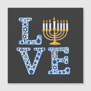 Love Hanukkah Jewish Holiday Menorah 
