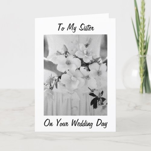 LOVE HAPPINESS  DREAMS COME TRUE SISTER WEDS CARD