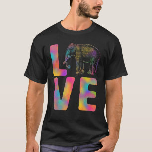 Love Happy Holi Colorful Elephant India Dance Hind T-Shirt