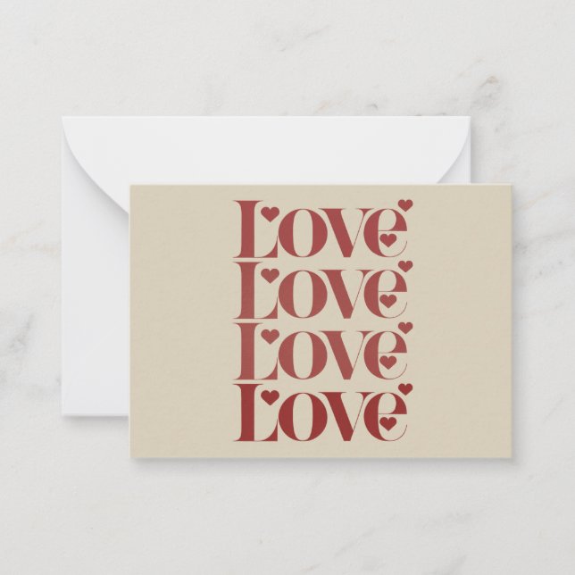 Love Happy Valentine's Day Valentine Couple  Note Card (Front)