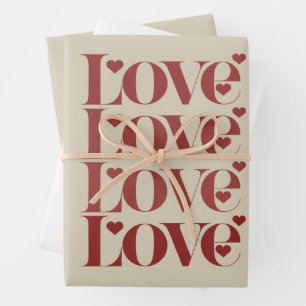 Love Happy Valentine's Day Valentine Couple  Wrapping Paper Sheets